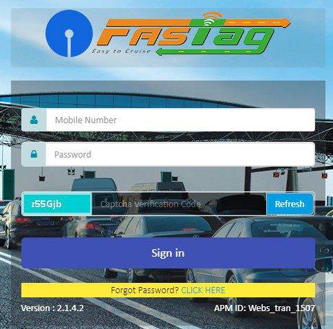 Fastag SBI Apply Online Registration- How to get Registration for Fastag SBI