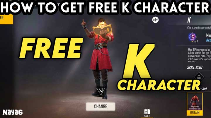 Get K Character In Free Fire