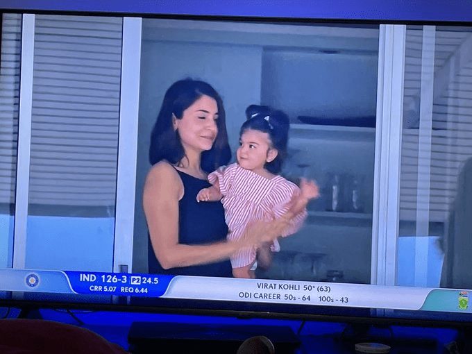 Virat Daughter in Cricket Stadium