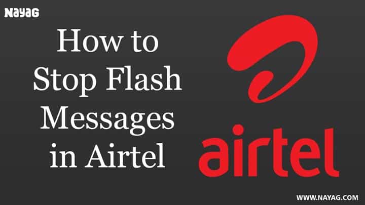 how to stop airtel flash messages through sms