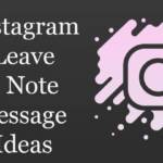 Instagram Leave a Note Message ideas