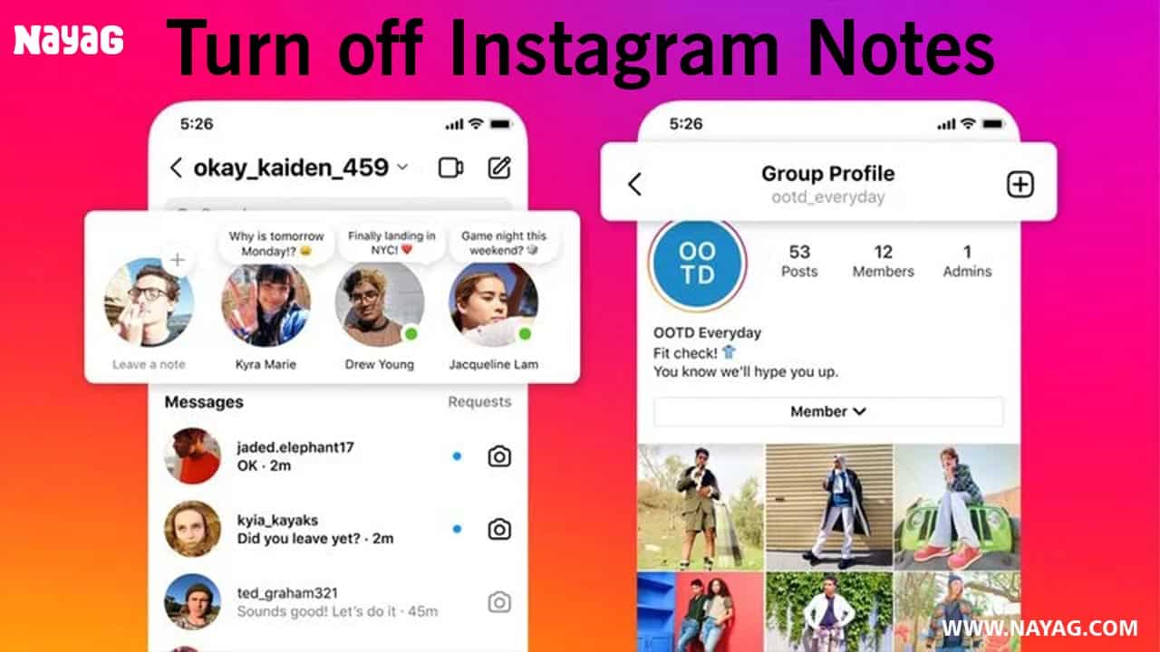 Turn off Instagram Notes