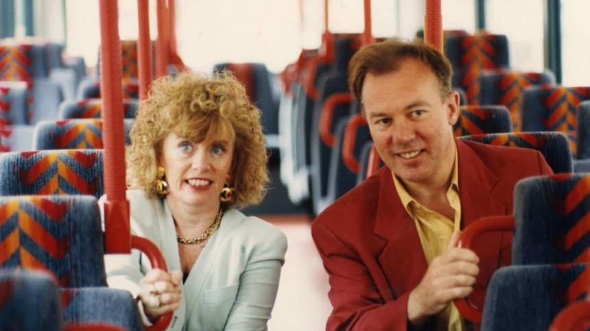 Dame ann gloag with her Brother