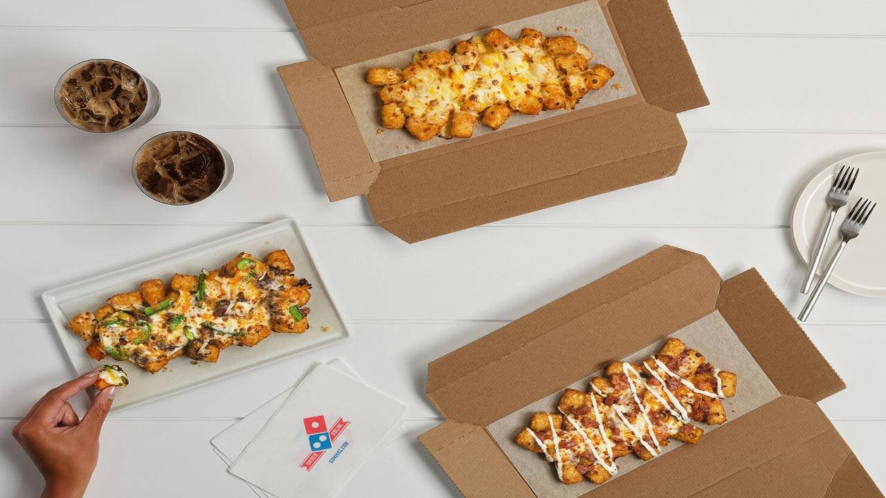 Loaded Tater Tots Dominos