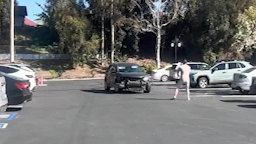 video captures woman smashing cars